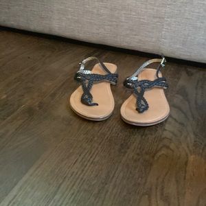 Merona Black Strap Sandals - 8.5